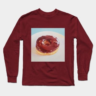 Chocolate Dip Donut painting #2 Long Sleeve T-Shirt